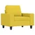 3-dijelni set sofa svjetložuti od tkanine