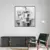 Canvas Slika na platnu Sivi Grad, Sa ramom, 120 x 120 cm, Crni