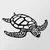 Atelier Del Sofa Zidna dekoracija Caretta Caretta, 53x30 cm, 1.2mm, Crna