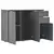 Komoda visoki sjaj siva 107x35x80,5 cm