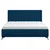 Hom`in OBLAZINJENA POSTELJA 160 cm x 200 cm , tekstil temno modra