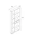 Hanah Home Polica 80,4x188,6x25cm Bela