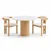 HANAH HOME Set Trpezarijski sto i 4 stolice Bohemian Round Scandinavian 5