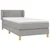 Vidaxl Box spring postelja z vzmetnico svetlo siv 100x200 cm blago