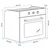 IKEA Ugradna rerna Mattradition OV T02 B, 804.117.24, 71l, Crna