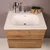 HANAH HOME Kupatilski ormarić sa umivaonikom i ogledalom (2 komada) Simple 60 Light Walnut