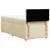 Vidaxl Box spring postelja z vzmetnico krem 90x190 cm blago