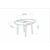 HANAH HOME Trpezarijski sto Vina 139 Walnut