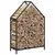 Stalak za drva crni 60x25x90 cm hladno valjani čelik