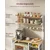 Songmics Kuhinjska polica 40x90x165.5 cm rjava