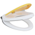 vidaXL Toaletna daska s mekim zatvaranjem za djecu i odrasle bijelo-žuta
