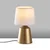 Opviq Stona lampa Drop-15497, Zlatno-bela