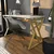 Hanah home Radni sto 120x75x60?cm Belo-Zlatni