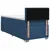 vidaXL Postelja boxspring z vzmetnico Modra 90 x 200 cm Blago