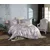 Clarinda Grey, White i Beige Tencel Satin Set Posteljine