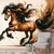 Fototapeta divji akvarelni konj - 490x330