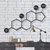 WallXpert metalni zidni ukras 5238, strukturna formula molekula testosterona, 90 x 63 cm, crni