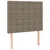 Vidaxl LED posteljno vzglavje taupe 90x5x118/128 cm blago