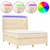 Krevet box spring s madracem LED krem 140x200 cm od tkanine