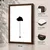 WallXpert uramljena MDF slika 3752KACT-029, devojčica na ljuljašci okačenoj o crni oblak, 37 x 52 cm
