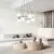 Luster na sajli AZURA 8xE14/10W/230V crna/bela