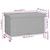 Vrtna kutija za pohranu s kotačima siva 110x55x73 cm poliratana