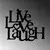 Wallity Zidna dekoracija Live-Love-Laugh, 36x1.5x45 cm, Crna