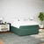 Vidaxl Box spring postelja z vzmetnico temno zelen 140x190 cm žamet