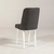 HANAH HOME Trpezarijska stolica Vina Sandalye Anthracite White
