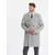 Ombre Elegant double-breasted mens herringbone coat - grey