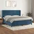 Vidaxl Box spring postelja z vzmetnico temno modra 200x200 cm žamet