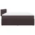 Vidaxl Box spring postelja z vzmetnico temno rjav 200x200 cm blago