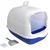Toalet za mačke Enclosed Cat Box Awhao Plavi 50x35x35 cm