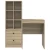 Stol s ladicama s policom s pohranom 2 pcs Sonoma hrast