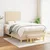Vidaxl Box spring postelja z vzmetnico krem 120x190 cm blago
