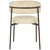 MID.YOU STOL, les, kovina, tekstil bela