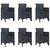 Vrtni set za objed 7 pcs Antracit Polipropilen