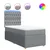 VIDAXL Box spring postelja z vzmetnico svetlo siv 100x200 cm blago
