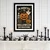 WallXpert uramljena slika 3752HALCT-005, natpis Im Addicted to Halloween Decorations sa bundevama i skeletom, 37 x 52 cm, crni ram
