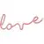 LED neonska zidna dekoracija LOVE LED/3W/3xAA USB crvena