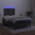 vidaXL Box spring postelja z vzmetnico LED črna 120x190 cm žamet