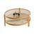 Hanah Home klub sto Golf 100, 100 cm, hrast / beli mermer