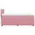 Vidaxl Box spring postelja z vzmetnico roza 90x200 cm žamet