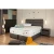 Esposa POSTELJA BOXSPRING 180 cm x 200 cm , tekstil, leseni material siva
