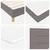 LED Box Spring Postelja z vzglavjem Taupe 90 x 190 cm blago