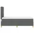 Vidaxl LED Box Spring Postelja Temno siva 90 x 200 cm blago