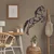 WallXpert metalni zidni ukras 5078, konj u propinjanju, 33 x 76 cm, crni