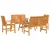Set lounge namještaja za vrt 5 pcs Smeđa Čvrsto drvo akacije
