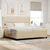vidaXL vidaXL Box spring postelja z vzmetnico krem 200x200 cm, (22050905)