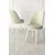 Hanah Home set trpezarijskih stolica Jaxe 6 kom, krem tkanina Babyface, bele metalne noge